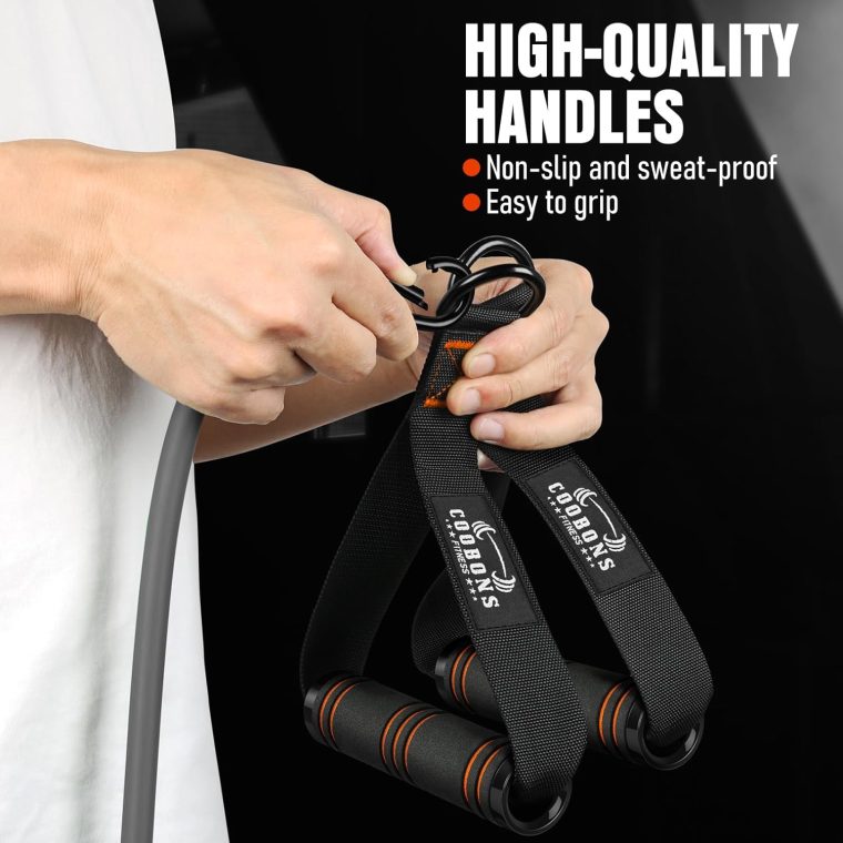 Resistance Bands with Handles - Heavy Duty Fitness Bands for Men & Women - Strength & Muscle Training, Yoga, Home Gym Equipment - Image 6
