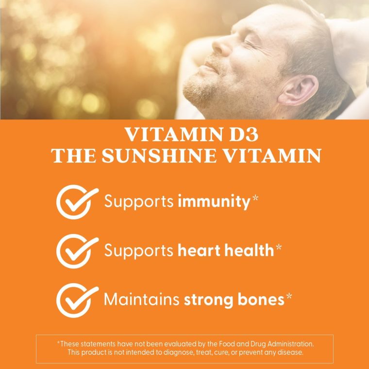 Doctor's Best Vitamin D3 5000IU, Non-GMO, Gluten & Soy Free, Regulates Immune Function, Supports Healthy Bones, White, No Flavour, 180 Count - Image 6