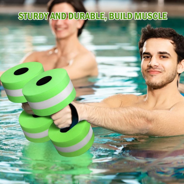 Timoo Aquatic Dumbells Set of 2 Water Dumbells Pool Resistance Water Weight Water Aerobics High-Density EVA-Foam Pool Fitness - Image 2