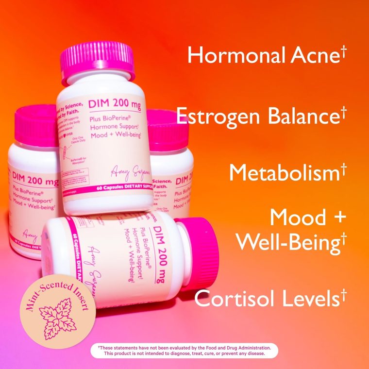 200 DIM Supplement for Women - Estrogen Metabolism and Hormone Harmony for Menopause, Perimenopause & PMS Support - DIM Plus Bioperine for Mood Support - 60 Day Supply, Vegan - Image 2