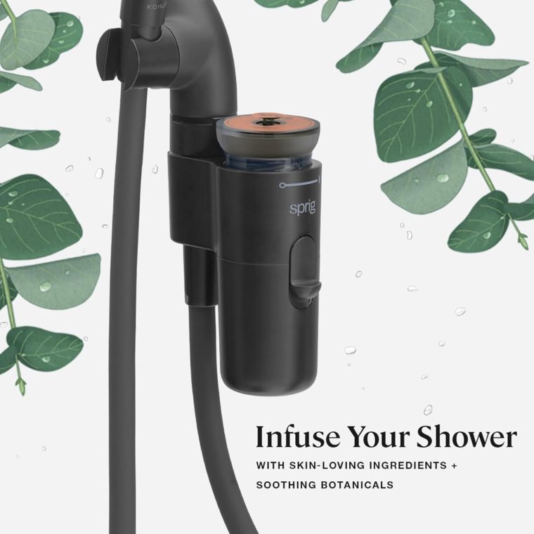 Sprig by Kohler Handshower Infusion Kit, Clean Aromatherapy Infused With Skin and Hair-Loving Ingredients, Matte Black - Image 2