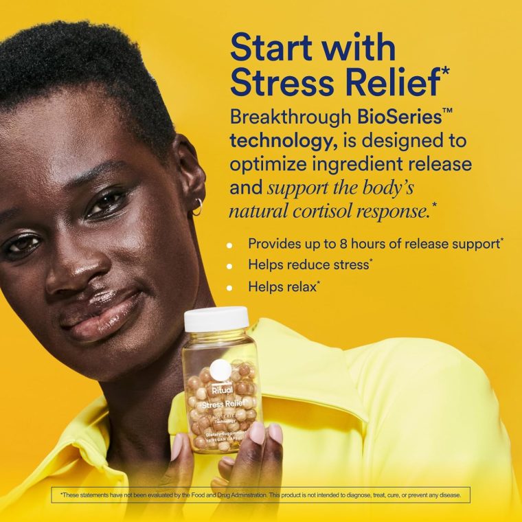 Ritual Stress Relief Supplement Shoden® Ashwagandha, Suntheanine® L-Theanine, and Saffron as affron®* BioSeries with 8-Hour Release to Support Natural Cortisol Response and Promote Calm, 30 Day - Image 7