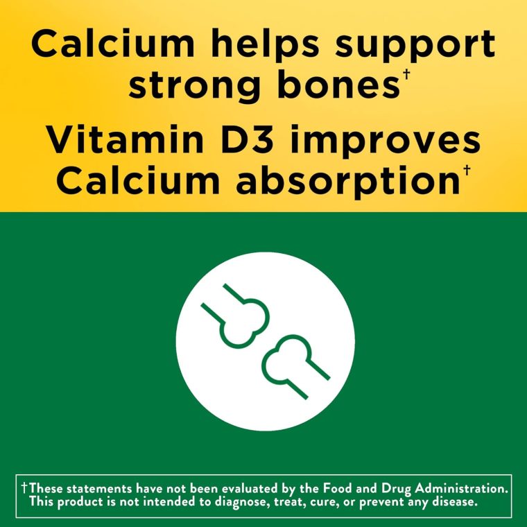 Nature Made Calcium 600 mg with Vitamin D3, Dietary Supplement for Bone Support, 100 Softgels - Image 3