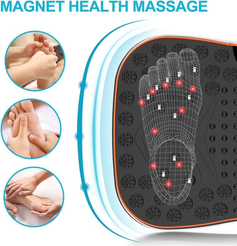 AXV Vibration Plate Exercise Machine Whole Body Workout Portable Mini Vibrate Fitness Platform Lymphatic Drainage Machine for Weight Loss Shaping Toning Wellness Home Gyms Workout (Mini) - Image 4