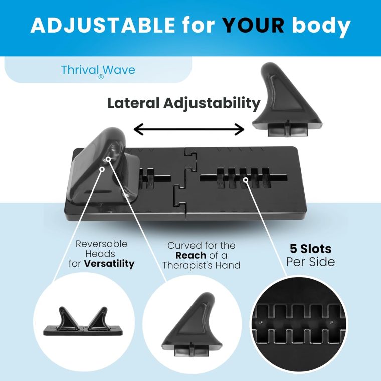 Thrival Wave - Fully Adjustable Psoas Muscle Release Tool for QL, Hip Flexor, Back, Hamstring, Glute, Iliacus, and Neck Pain - Trigger Point and Myofascial Release Tool - Carbon Black - Image 3
