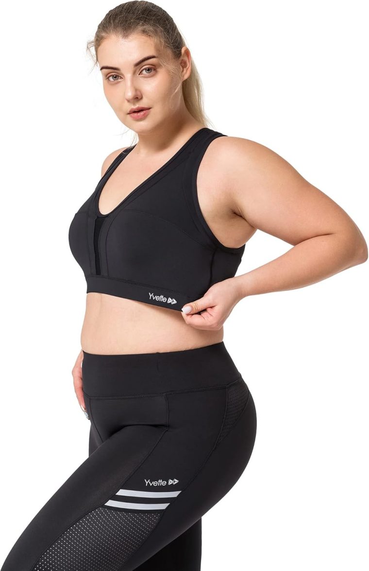 Yvette Women High Impact Sports Bras Criss Cross Back Sexy Running Bra for Plus Size - Image 8