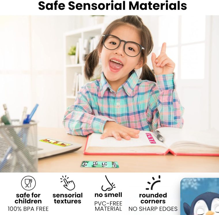 36 Unique Calm Sensory Strips – Two Surface Patterns Calm Sensory Stickers for Anxiety and Stress Relief – Textured Cute Stickers - Image 7