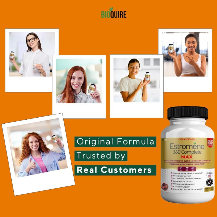 Estromeno 360 Complete Max, Premium Menopause Support Supplement, 40 Billion Probiotic Blend, 90 Capsules (1) - Image 8
