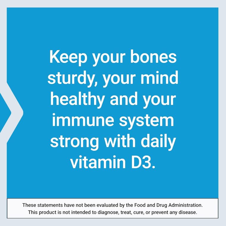 Life Extension Vitamin D3 125 mcg (5000 IU), Bone Health, Brain Performance, Immune System Support, Gluten-Free, Non-GMO, Once Daily, Two-Month Supply, 60 Softgels - Image 6