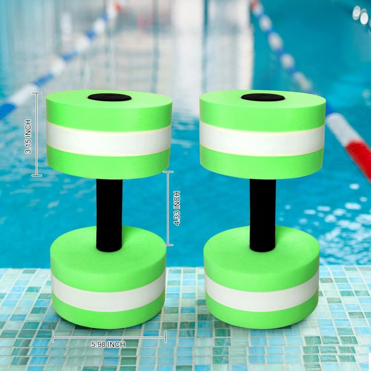 Timoo Aquatic Dumbells Set of 2 Water Dumbells Pool Resistance Water Weight Water Aerobics High-Density EVA-Foam Pool Fitness - Image 6
