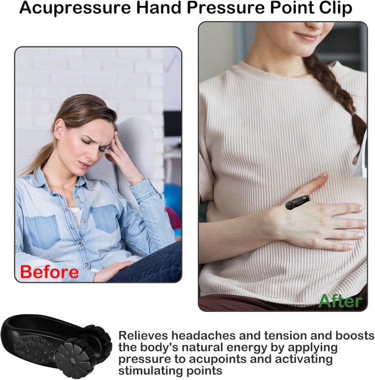 2Pcs Migraine Pressure Point Clip, Headache Relief Acupressure Hand Clip, LI4 Acupressure Point Clips Relief Tension Anxiety Device, Stress Alleviation, Acuplus Relief - Image 3