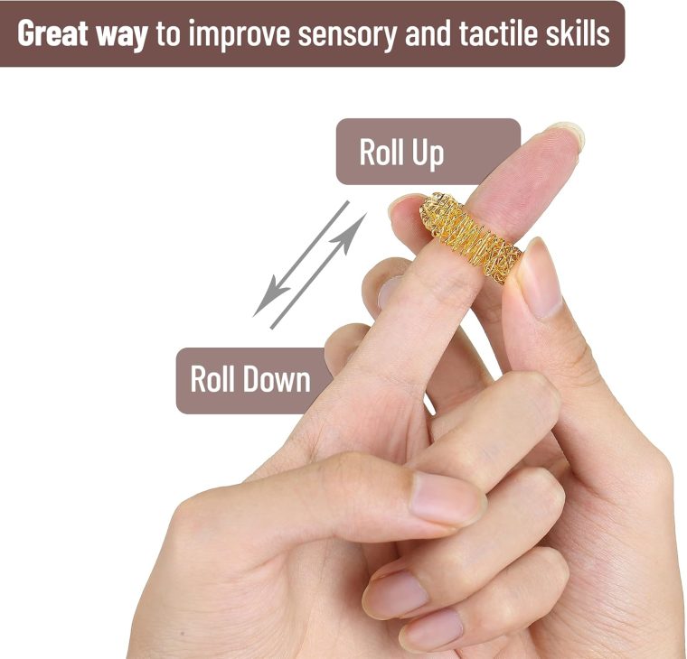 Mr. Pen- Spiky Sensory Rings, 10 Pack, Stress Relief Fidget Sensory Toys, Fidget Rings, Fidget Ring for Anxiety, Stress Relief Rings, Massager for Fidget ADHD Autism, Back to School Supplies - Image 3