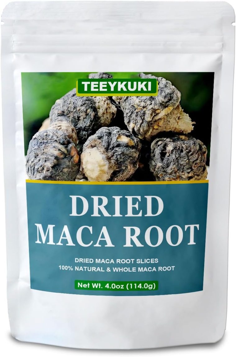 Natural Premium Black Maca Root Slices, Cut & Sifted, 4.0oz(114.0g), Premium Grade Dried Maca Root Slices, Non-GMO