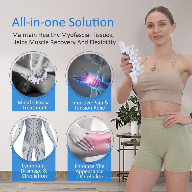 Fascia Massage Tool Myofascial Release Blaster Tools for Tighten Skin Lymphatic Drainage Trigger Point Deep Tissue Neck,Shoulder,Lower Back,Psoas,Thighs,Butt & Full Body(Grey) - Image 5