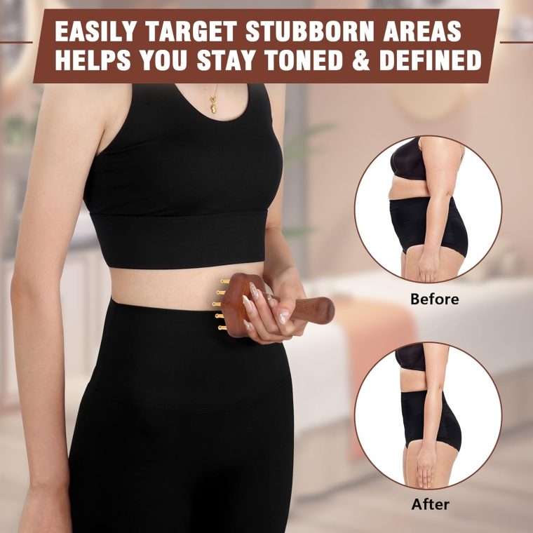 Wood Therapy Massage Tools,Lymphatic Drainage Massager Helps Reduce Cellulite for Belly Arms & Legs, Anti Cellulite Massager Body Sculpting Tools for Body Contouring & Muscle Relief - Image 2