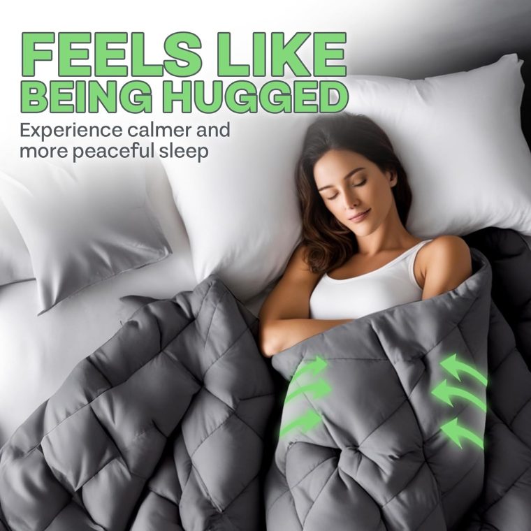 Sacred Thread Cooling Weighted Blankets for Adults and Kids, Heavy Blanket for Insomnia and Chronic Pain, Breathable and Soft Weighted Comforter (60in x 80in) - Image 2