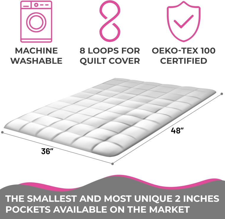 Kids 5lb Weighted Blanket for Youth 40 lbs + and Adults. Cotton and Minky Dots, 36x48 in Throw Blanket Soft, Reversible, Machine Washable. Lap Blanket for Rest, Reading, Travel. Pink - Image 5