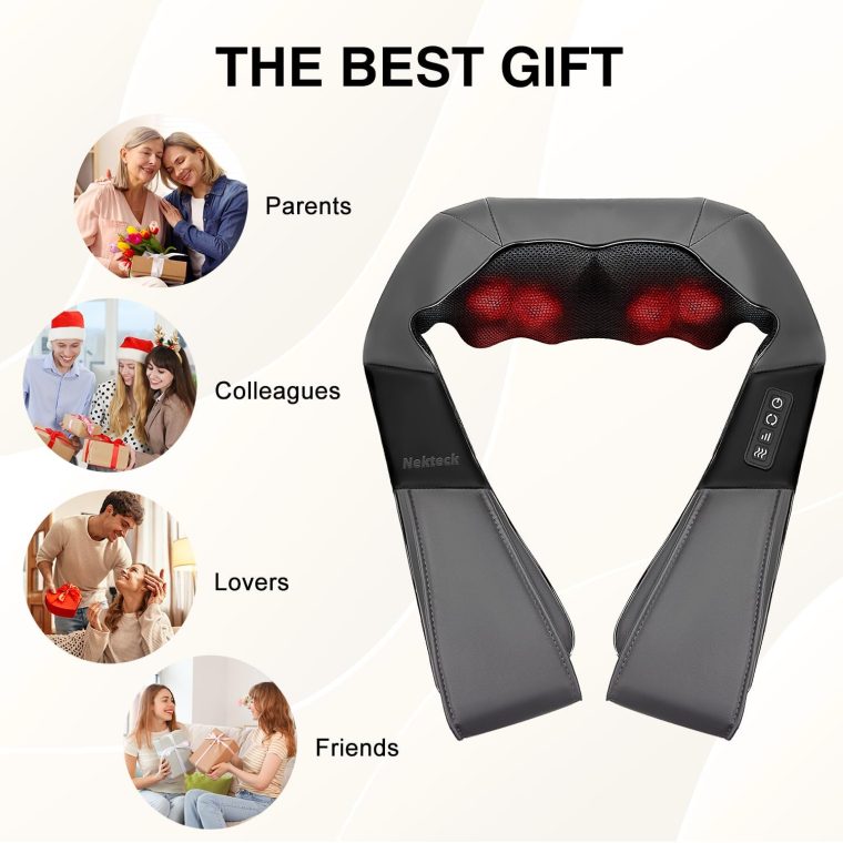 Shiatsu Neck and Back Massager with Soothing Heat, Electric Deep Tissue 3D Kneading Massage for Shoulder, Leg, Body Muscle Pain Relief, Home, Office, and Car - Image 7