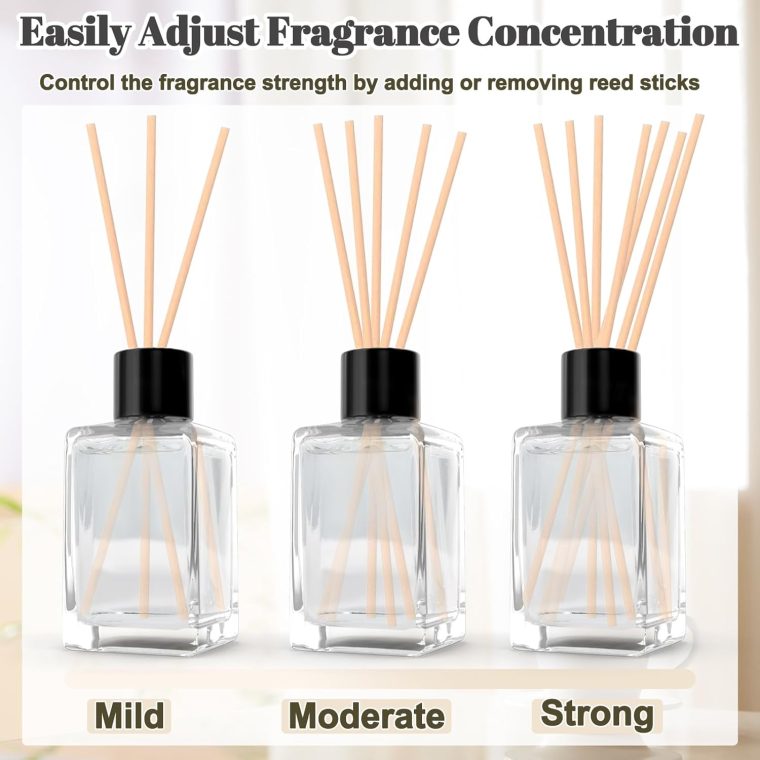Reed Diffuser Making Kit- DIY Flower Reed Diffuser Set for Home with Essential Oil, Sticks, Glass Bottle, Air Fresheners for Home Office Bathroom Shelf Aromatherapy Decor Gifts for Women & Men - Image 4