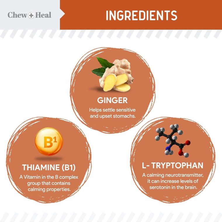 Calming Chews for Dogs - 30 Anxiety Relief Treats for Fireworks, Thunder, and Storms - Natural Dog Calming Treats for Large and Small Breeds with Thiamine, L-Tryptophan, Ginger, and Melatonin - Image 3
