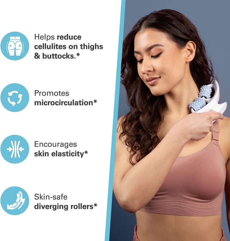 M3 Naturals Anti Cellulite Roller & Lymphatic Drainage Massager | Fascia Blaster for Contoured & Smoother Skin | Tool for Sore Arms, Legs, Stomach & Buttocks - Image 5