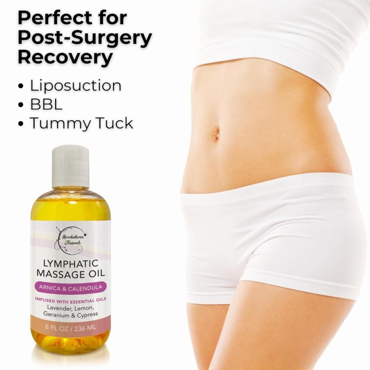 Lymphatic Massage Oil for Massage Therapy & Natural Lymphatic Drainage | Premium Quality with Arnica & Lavender Oil | for Post Surgery Recovery & Detox | 8oz by Brookethorne Naturals - Image 6