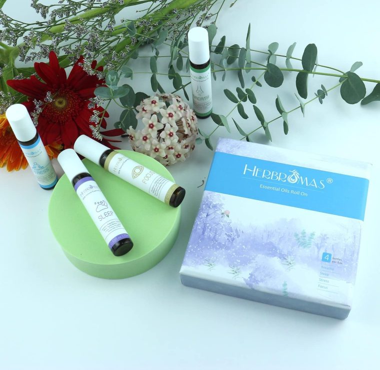 Aromatherapy Oils Roller Set, Natural Pre-diluted Essential Oils Roll On with Glass Rollerball, Relaxation Gift for Women & Men, Christmas Gift, Pack 4 x 0.33fl.oz - Image 6