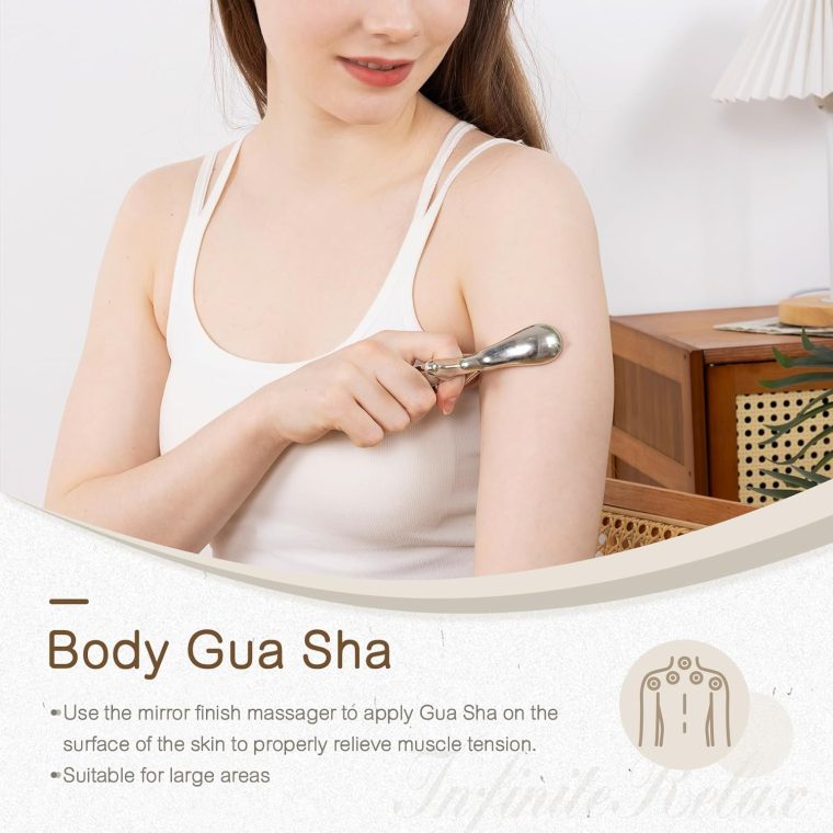 Metal Trigger Point Massage Tool for Deep Tissue Massage & Body Gua Sha, Muscle Scraper Tool, Thumb Saver Acupressure Tool, Fascia Blaster for Full Body Pain Relief - Image 3