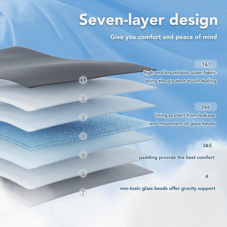 Topcee Weighted Blanket for Adults (20 lbs, 60" x 80") Queen Size Soft Cooling Heavy Blanket Sleeping, Apply to 190-210 lbs Body, Thick Breathable Blanket with Glass Bead, Easy Care - Image 6