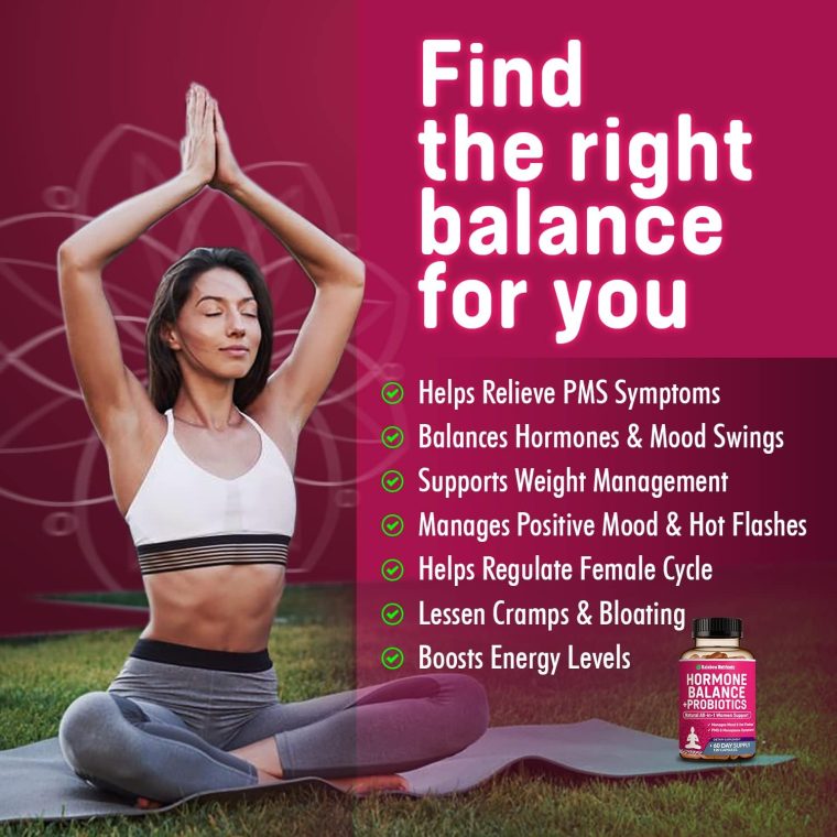 Hormone Balance + Probiotics for Women- Natural Menopause Relief, Weight Management, Bloating, Hot Flashes, PMS | Organic Maca, Chasteberry, Dong Quai & Black Cohosh | Non GMO |120 V Capsules - Image 3
