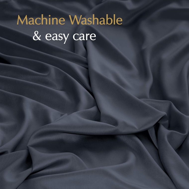 Weighted Blanket Cover 60”x80”, Queen Size, Duvet Cover for Weighted Blanket, Silky Soft Bamboo Viscose, Machine Washable, Charcoal Grey - Image 8