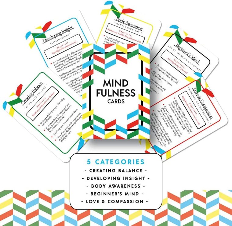 Allura & Arcia 52 Mindfulness Cards - Stress Less, Mindful Meditation, Gratitude, Kindness, Self Care & Relaxation - Image 2