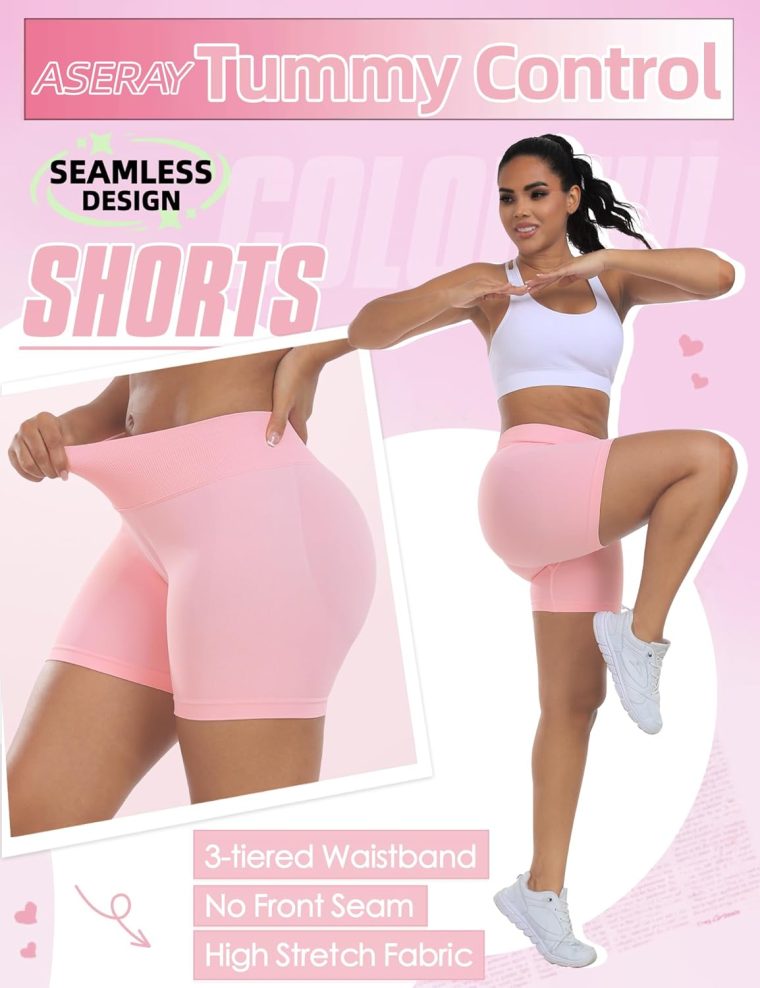 Impact Seamless Gym Workout Shorts Women Scrunch Butt Lifting Biker Yoga Shorts for Women Tummy Control 4.5" - Image 2