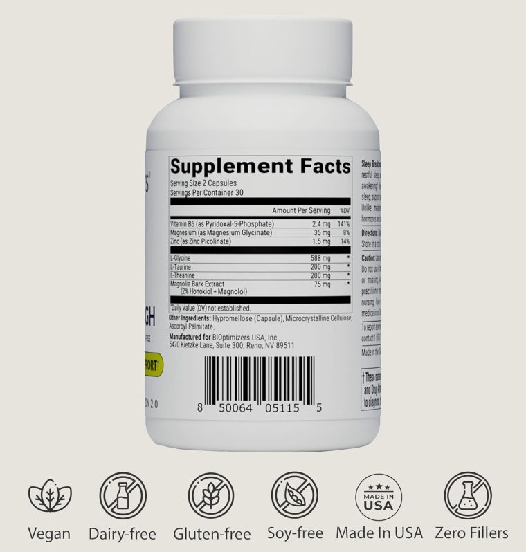 BIOptimizers Sleep Breakthrough Capsules - Natural Support Supplement | Calming Relief Aid for Adults | Non-Habit Forming | 60 Capsules - Image 8