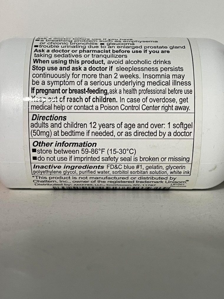 Sleep Aid, Diphenhydramine 50mg, Easy-to-Swallow Softgels, Supports Deeper Restful Sleeping, Non Habit-Forming (220 Counts) - Image 8