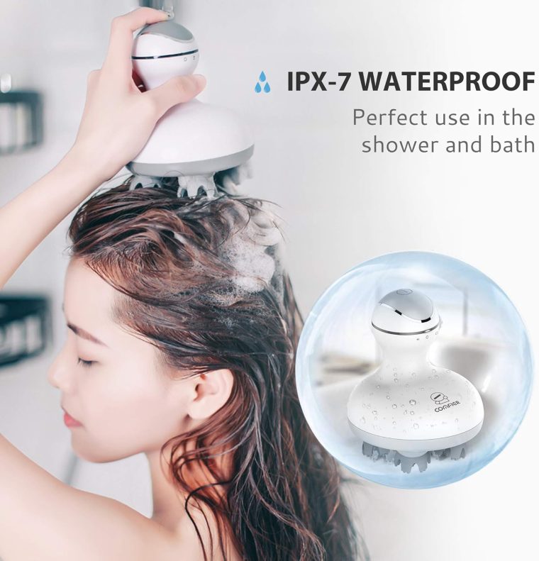 COMFIER Electric Cordless Hair Scalp Massager with Kneading 84 Massage Nodes, Handheld Portable Head Scratcher Massager for Hair Growth, Deep Clean and Stress Relax, Gifts for Men Dad - Image 3