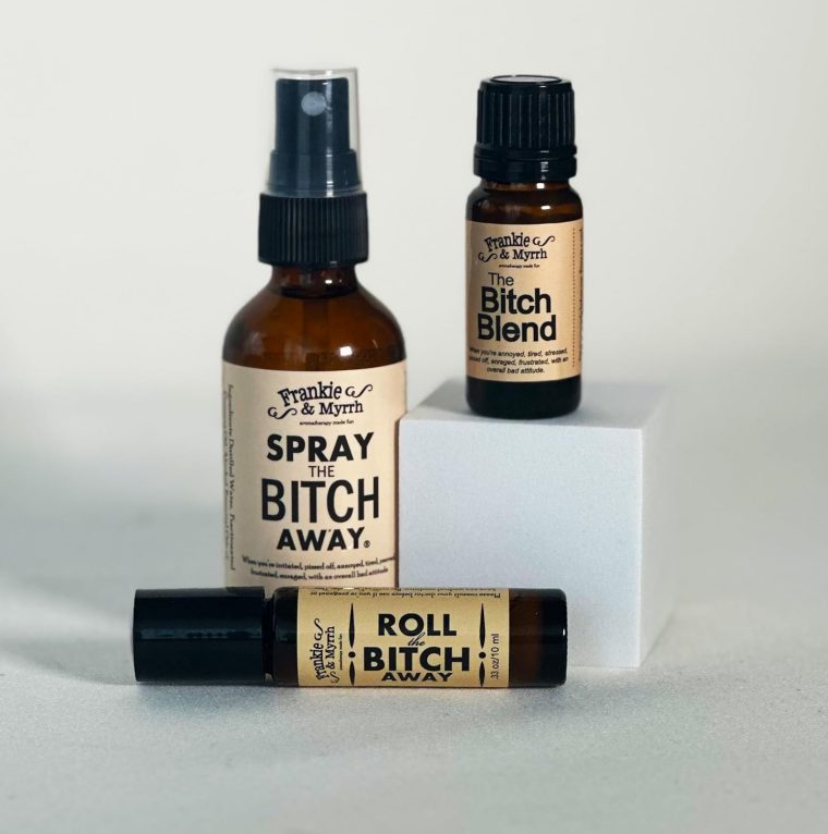 Frankie & Myrrh | The Bitch Kit Trio | Aromatherapy Spray, Roll-on and Blend for Irritability | Bergamot, Geranium, Lavender, Frankincense Essential Oils | Natural Perfume - Image 3
