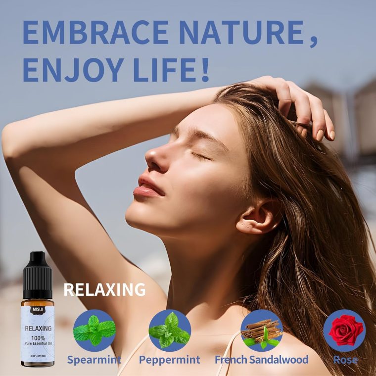 Essential Oil Blends, Essential Oils Set for Diffusers for Home, Well-Being Kit- Spearmint Tea, Calming, Dreams, Relaxing, Mood, Fresh Air Aromatherapy Oils for Humidifiers, Skin, 6x10ml - Image 5