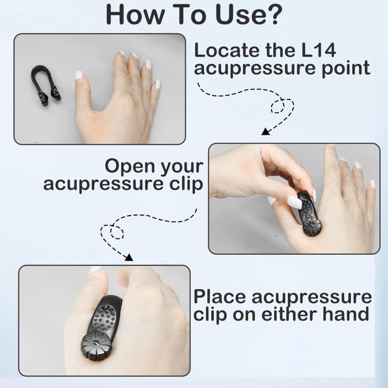 2Pcs Migraine Pressure Point Clip, Headache Relief Acupressure Hand Clip, LI4 Acupressure Point Clips Relief Tension Anxiety Device, Stress Alleviation, Acuplus Relief - Image 4