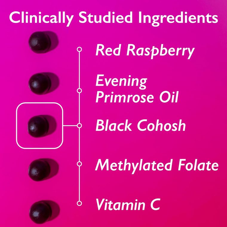 Hormone Balance Gummies for Women - Hormone Harmony for Mood, Energy, Bloating - Hormonal PMS, Perimenopause & Menopause Support - Red Raspberry Leaf & Black Cohosh - 60 Gummy Supplements - Image 3