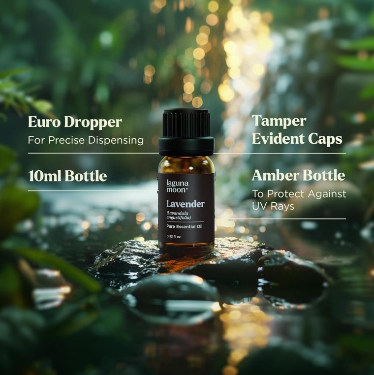 Lagunamoon Essential Oils Set, Top 20 Gift Set Oils for Diffusers, Humidifiers, Aromatherapy, Candle Making Scents, Cars & Home Products, Peppermint, Tea Tree, Lavender, Eucalyptus, Lemongrass (10mL) - Image 5