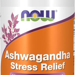 NOW Foods Supplements, Ashwagandha Stress Relief, Mood and Sleep Support*, with clinically Studied Lactium®, Promotes Relaxation and restful Sleep*, 60 Veg Capsules