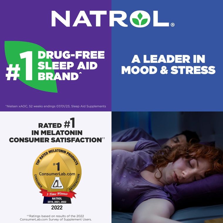 Natrol Melatonin 5mg Fast Dissolve Tablets, Sleep Support Supplements for Adults, Strawberry Flavor, 200 Tablets, Up to 200 Day Supply - Image 8