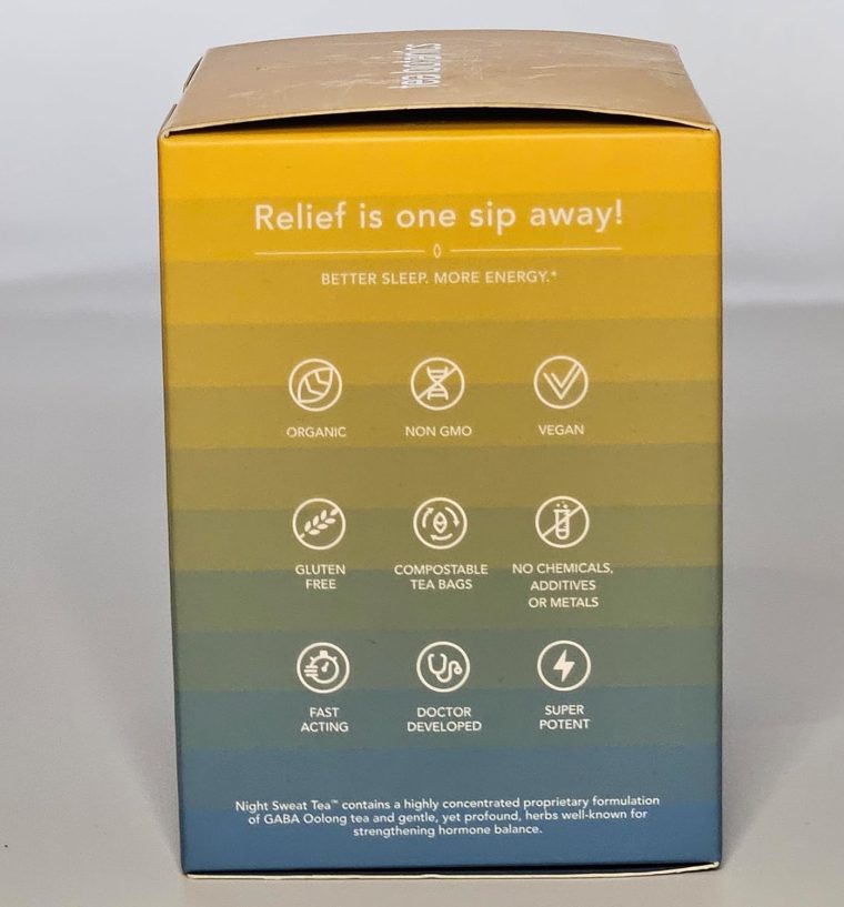 Night Sweat Tea – Powerful, Organic, Relief for Night Sweats, SLEEPLESSNESS, Mood, Helps Support Hormone Balance Leading UP to and Including Menopause* (15 Day Supply) - Image 2