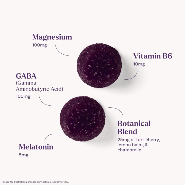 Natrol Sleep + Restore Magnesium Glycinate Blend Gummies with Melatonin 5mg - Calm Magnesium with GABA, Botanical Blend, Cherry Flavor, 60 Gummies - Image 3