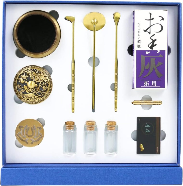 Incense Burner Kit, Charcoal Incense Burner & Incense Powder Burner for DIY Incense Making Kit, Home Fragrance Holder for Aromatherapy, Meditation, Yoga