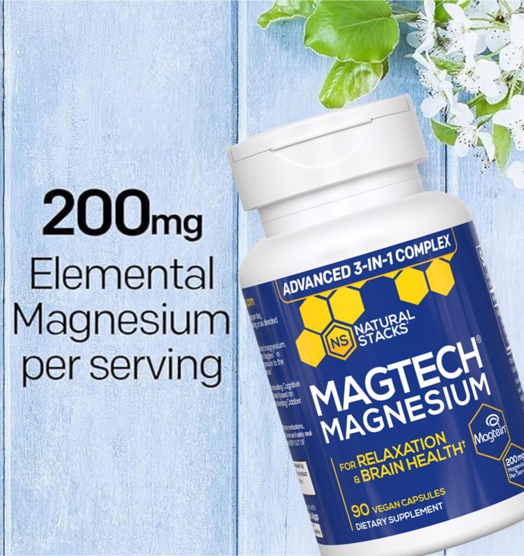 MagTech Magnesium Supplement - 3 Forms of Magnesium: Magtein L-Threonate, Glycinate & Taurate - 200mg Chelated Magnesium Complex - Supports Relaxation & Brain Health - 90 Capsules - Image 5