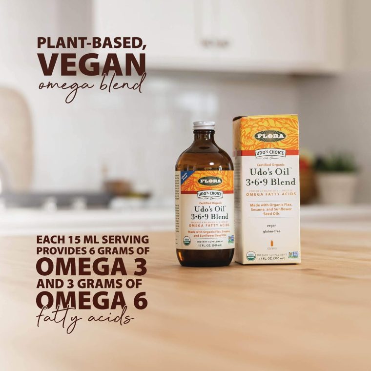 Flora Udo's Oil 3-6-9 Blend - Vegan Omega-3 & Omega-6 - Contains Organic Coconut & Flax Seed Oil - Keep Chilled - 17 fl. oz. - Image 3
