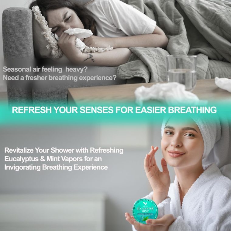 Shower Steamers Aromatherapy 6 Pack - Eucalyptus & Menthol Essential Oil for Breathe Easy, Birthday Gifts for Women Men, Organic Shower Bombs with Long Lasting Fragrance,Self Care Gifts for Mom Wife - Image 4
