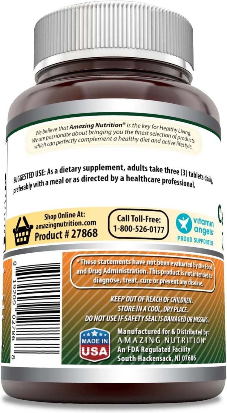 Amazing Formulas Calcium Magnesium Zinc + D3 Supplement | 150 Tablets | Non-GMO | Gluten-Free | Made in USA - Image 3